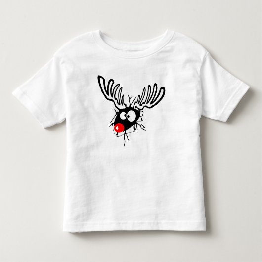 Crazy Red Nosed Reindeer Kleinkind T-shirt (Vorderseite)