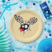 Crazy Red Nosed Reindeer Pappteller (Party)