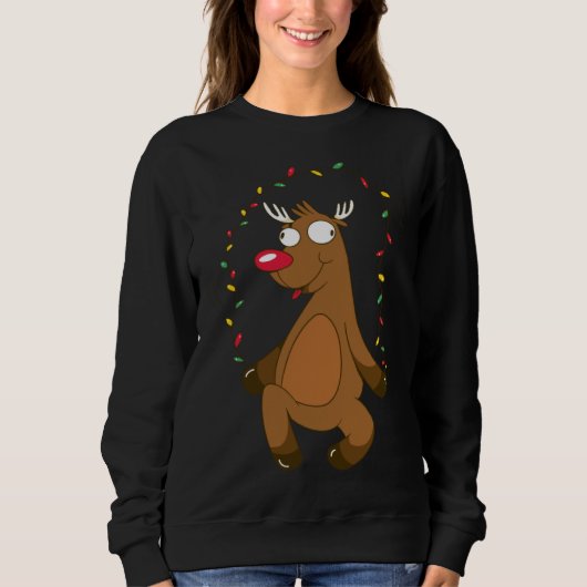 Crazy Reindeer Sweatshirt (Vorderseite)