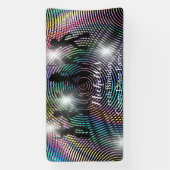 Crazy Retro Psychedelic Disco Geburtstag Banner (Vertikal)