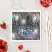 Crazy Retro Psychedelic Disco Geburtstag Serviette (Beispiel)