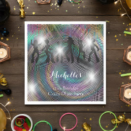 Crazy Retro Psychedelic Disco Geburtstag Serviette