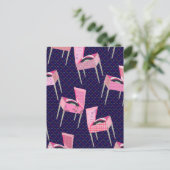 Crazy Retro Record Player Muster Postkarte (Stehend Vorderseite)