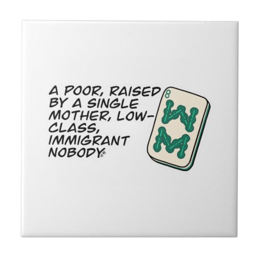 Crazy Rich Asians Mahjong Szene Zitat Classic Fliese (Vorderseite)