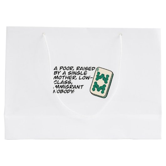 Crazy Rich Asians Mahjong Szene Zitat Classic Große Geschenktüte (Rückseite)