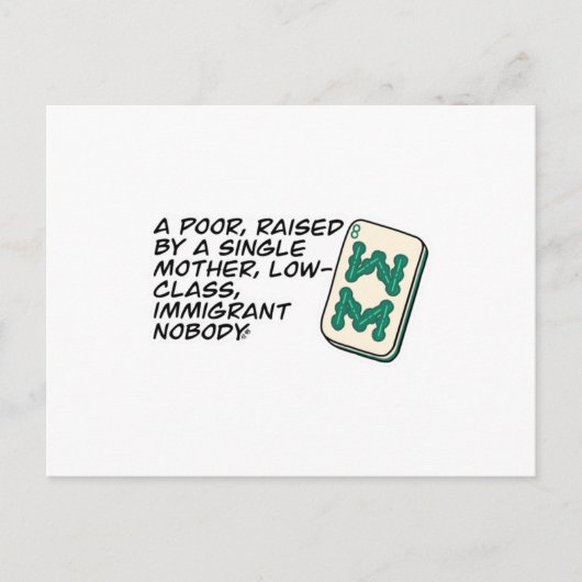 Crazy Rich Asians Mahjong Szene Zitat Classic Postkarte (Vorderseite)