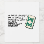 Crazy Rich Asians Mahjong Szene Zitat Classic Weinetikett (Einzelnes Label)