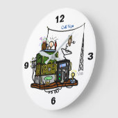 Crazy Rigs Wall Clock mit Call Sign Große Wanduhr (Winkel)