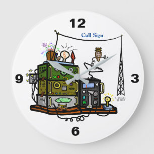 Crazy Rigs Wall Clock mit Call Sign Große Wanduhr