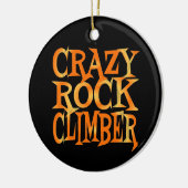 Crazy Rock Climber Keramik Ornament (Links)