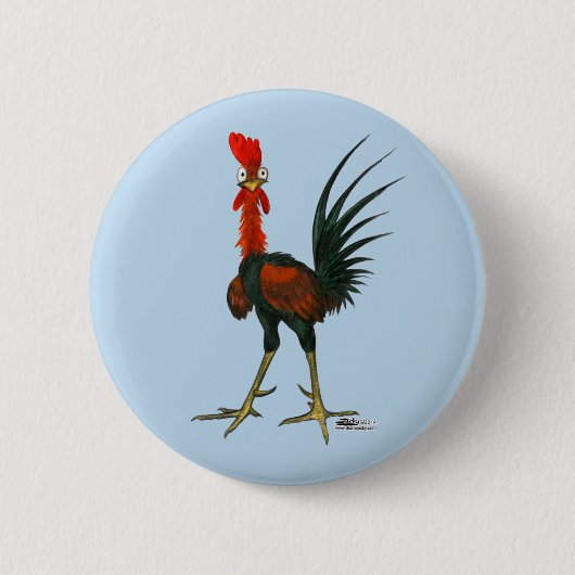 Crazy Rooster Button (Vorderseite)