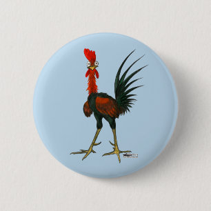 Crazy Rooster Button