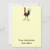 Crazy Rooster Einladung (Vorderseite)