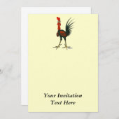 Crazy Rooster Einladung (Vorne/Hinten)