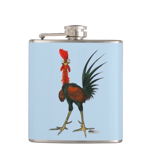 Crazy Rooster Flachmann (Vorderseite)