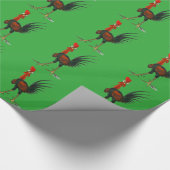 Crazy Rooster Geschenkpapier (Ecke)