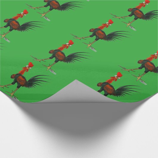 Crazy Rooster Geschenkpapier (Ecke)