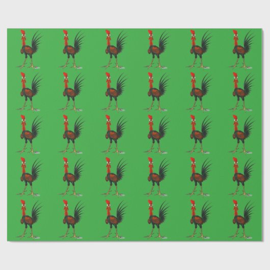 Crazy Rooster Geschenkpapier (Flach)
