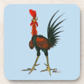 Crazy Rooster Getränkeuntersetzer (Vorderseite)