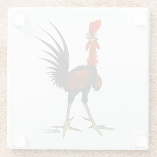 Crazy Rooster Glasuntersetzer (Rückseite)