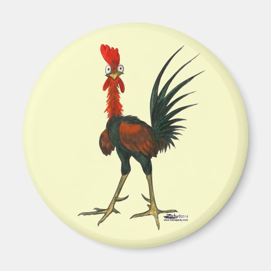 Crazy Rooster Magnet (Vorne)