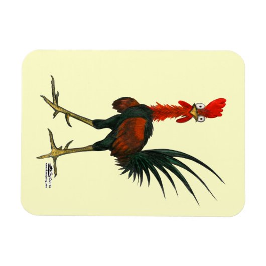 Crazy Rooster Magnet (Horizontal)