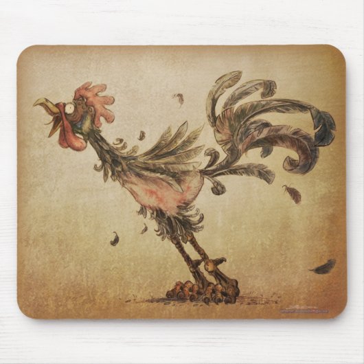 Crazy Rooster Mousepad (Vorne)