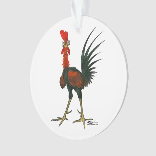 Crazy Rooster Ornament (Vorderseite)
