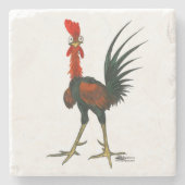 Crazy Rooster Steinuntersetzer (Vorderseite)