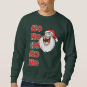 Crazy Santa Claus Laughing Sweatshirt (Vorderseite)