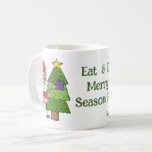 Crazy Santa Holiday Tasse Zitat (Vorderseite Links)