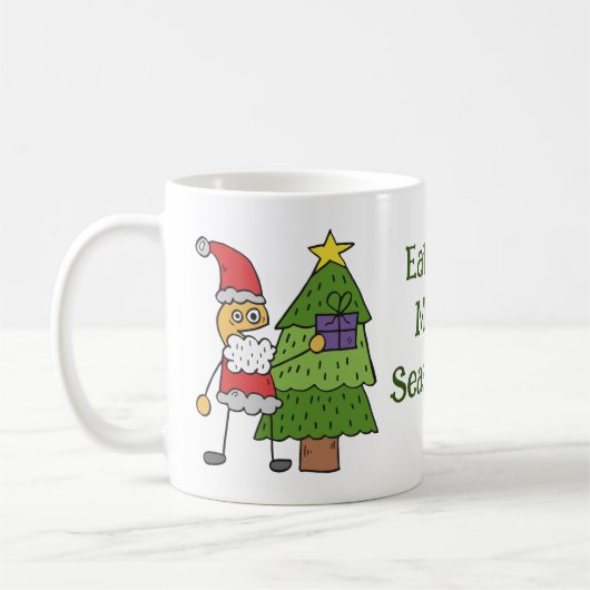 Crazy Santa Holiday Tasse Zitat (Links)