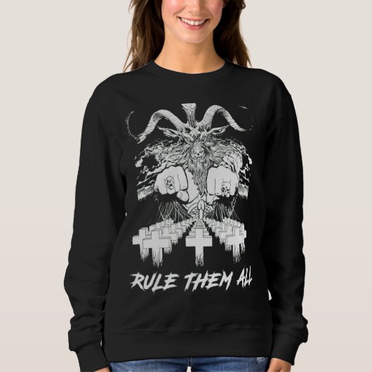 Crazy Satan regiert sie alle Sweatshirt (Vorderseite)