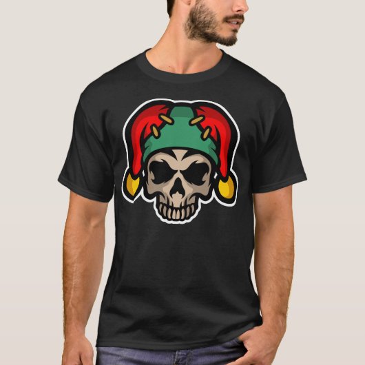 Crazy-Schädelclown T-Shirt (Vorderseite)