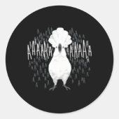 Crazy schreiend Cockatoo Runder Aufkleber (Vorderseite)