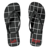 Crazy Schwarz-weiß Grid Unisex Badesandalen (Fußbett)