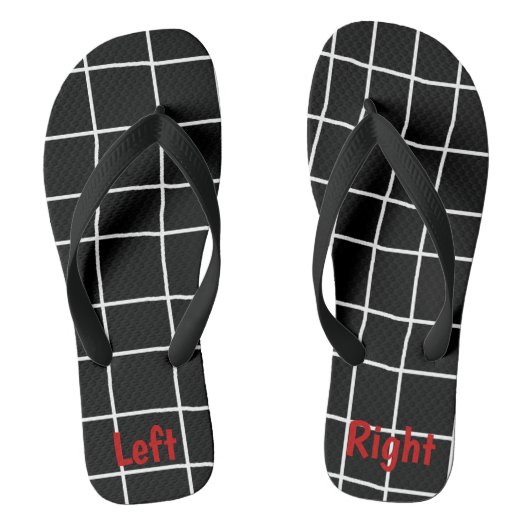Crazy Schwarz-weiß Grid Unisex Badesandalen (Fußbett)