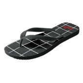 Crazy Schwarz-weiß Grid Unisex Badesandalen (Schrägansicht)