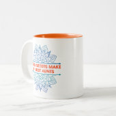 Crazy Schwestern machen die besten Tanten, Liebend Zweifarbige Tasse (Vorderseite Links)