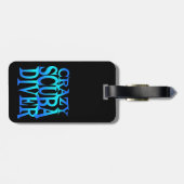 Crazy Scuba Diver Gepäckanhänger (Rückseite horizontal)