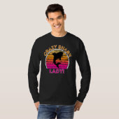 Crazy Shark Lady Funny Retro Shark T-Shirt (Vorne ganz)