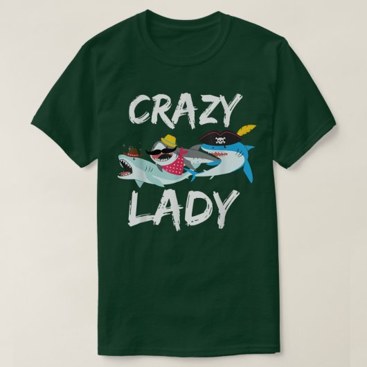 Crazy Shark Lady T - Shirt (Design vorne)