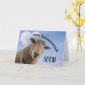 Crazy Sheep kommt bald zurück Karte (Gelbe Blume)