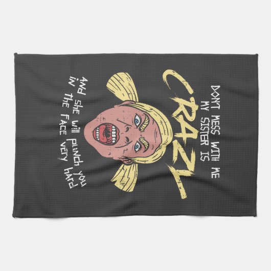 Crazy Sister Geschirrtuch (Horizontal)