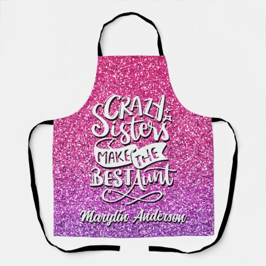 CRAZY SISTERS MACHEN DIE BESTE MENGE TYPOGRAFIE SCHÜRZE (Vorderseite)