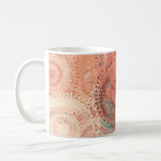 Crazy sketch random pattern. Chaos and variety. Mo Kaffeetasse (Links)