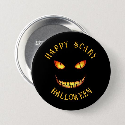 Crazy Smile Halloween Button (Vorne & Hinten)