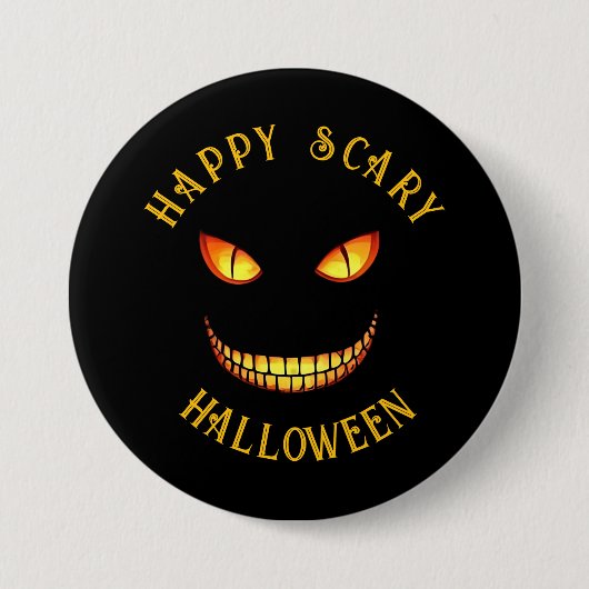 Crazy Smile Halloween Button (Vorderseite)