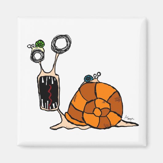 Crazy Snail Magnet (Vorne)