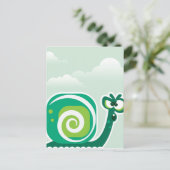 Crazy Snail Postkarte (Stehend Vorderseite)